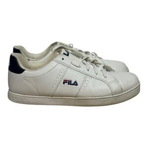 Fila White Leather Low Top Sneakers Men's Size 11.5 Classic Tennis Court Casual